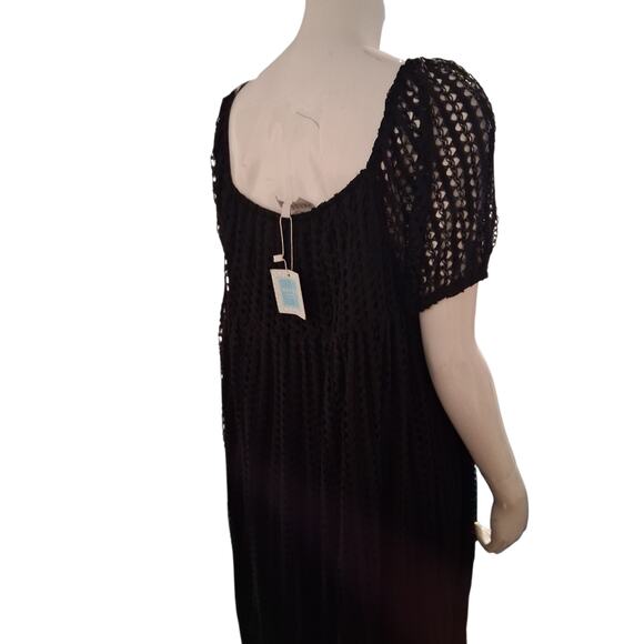 Hayden LA Daileylook Open Knit Women's Size Large Babydoll Mesh Whimsigoth Dress - Picture 12 of 12